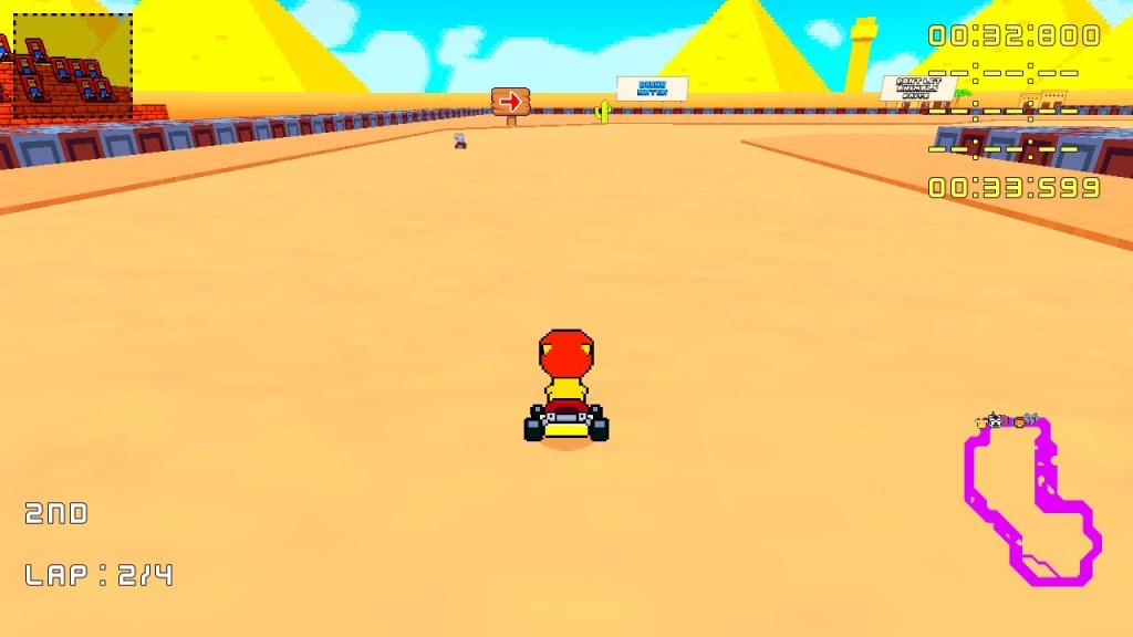 Retro Kart Rush Lion in Desert